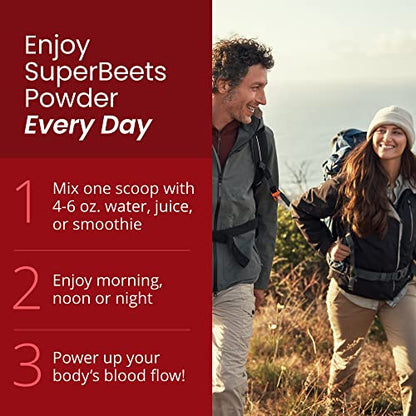 HumanN SuperBeets - Beet Root Powder - Nitric Oxide Boost for Blood Pressure