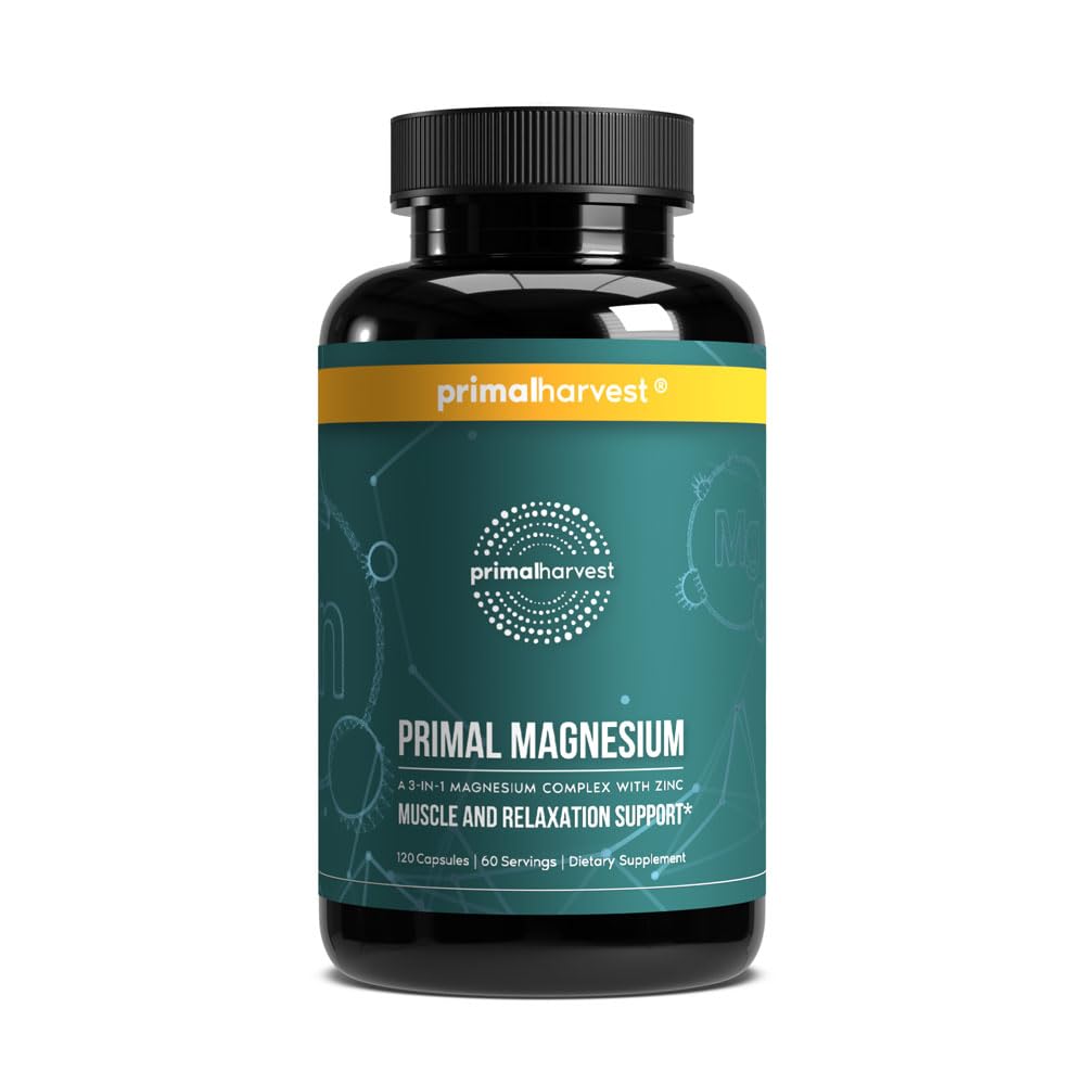 Primal Harvest Magnesium - Daily Vegan Supplement, Gluten, Dairy & Soy Free