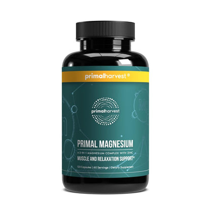 Primal Harvest Magnesium - Daily Vegan Supplement, Gluten, Dairy & Soy Free