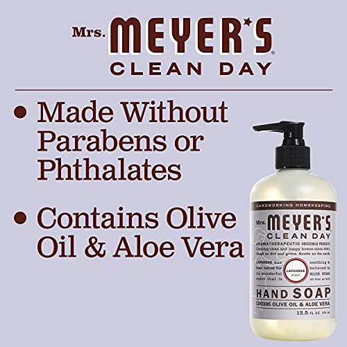 Mrs. Meyer's Clean Day Liquid Hand Soap Refill, Cruelty Free and Biodegradable Formula