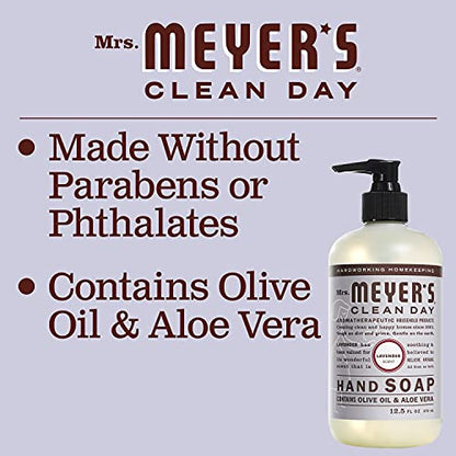 Mrs. Meyer's Clean Day Liquid Hand Soap Refill, Cruelty Free and Biodegradable Formula