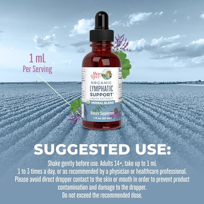 MaryRuth Organics Lymphatic Support Drops, USDA Organic Immune Support Supplement