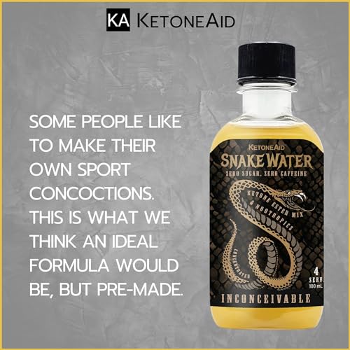 KetoneAid SnakeWater Sports Drink | Ketone Ester plus Slow Carbs, Theacrine & Nootropic