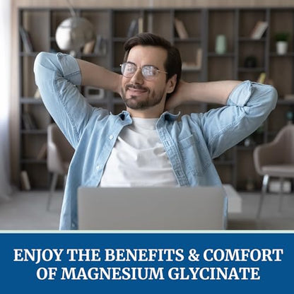 Magnesium Glycinate 500mg | Chelated Bisglycinate Complex for Muscle Relaxation