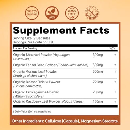 Freshly Moms Healthy Organic Lactation and Postpartum Support | Increased Breast Milk