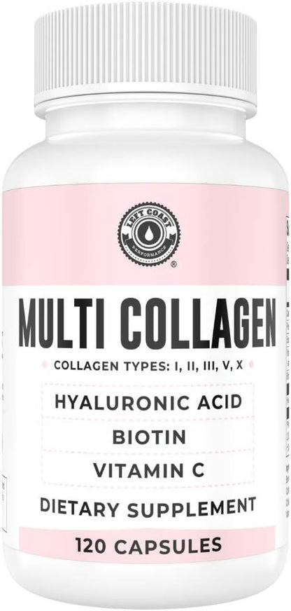 Left Coast Performance Hydrolyzed Multi Collagen Peptides Capsules & Beef Organ Supplement for Women - Bovine Wellness Bundle for Women's Gut Health Energy Hormone Balance and Immune Support