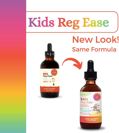 SPRIGS Kids Reg Ease Digestive Supplement, 2 Fl Oz | Gentle Herbal Blend Tincture with Organic Herbs Like Cascara & Ginger to Support Child Digestion | Encourages Regular Bowel Movement in Children