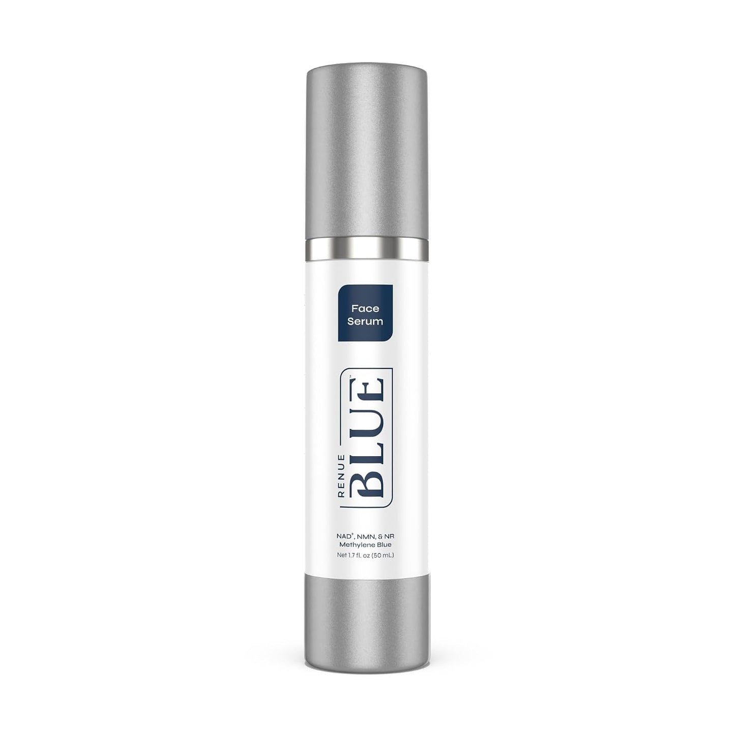 Renue Blue Methylene Blue Face Serum - Liposomal NAD+ Complex and Nutrients for Skin Rejuvenation, Deep Hydration, and Anti-Aging Support