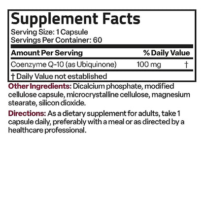 Bronson CoQ10 100 MG High Potency Cellular Energy Production, 60 Vegetarian Capsules