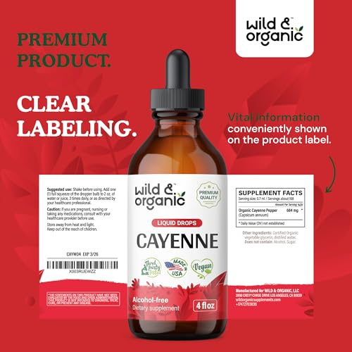 Cayenne Pepper Supplements - Organic Cayenne Pepper Tincture - Cayenne Pepper