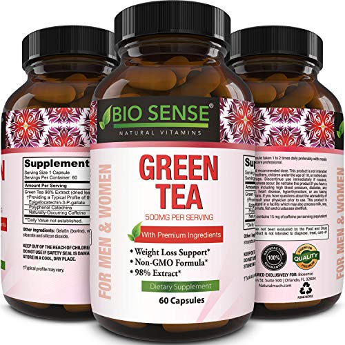 Green Tea Extract Capsules - Pure Extract - Weight Loss Pills - Burn Belly Fat - Metabolism Booster