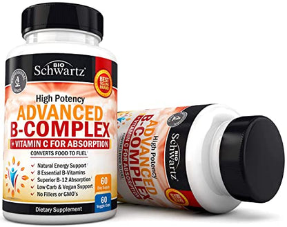 Vitamin B Complex with Vitamin C for Maximum Absorption - Methylcobalamin b12