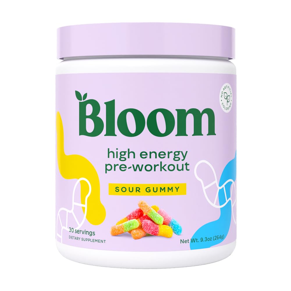 Bloom Nutrition Pre Workout Powder, Raspberry Lemonade, 30 Servings | Beta Alanine, Ginseng and L Tyrosine for Amino Energy, Natural Caffeine from Green Tea Extract, Keto, Sugar Free Drink Mix
