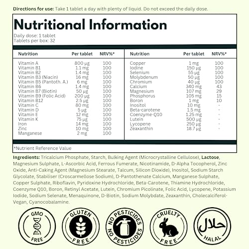NutraKing Multivitamin Tablets for Women (32 Day Supply) - 31 Multivitamins