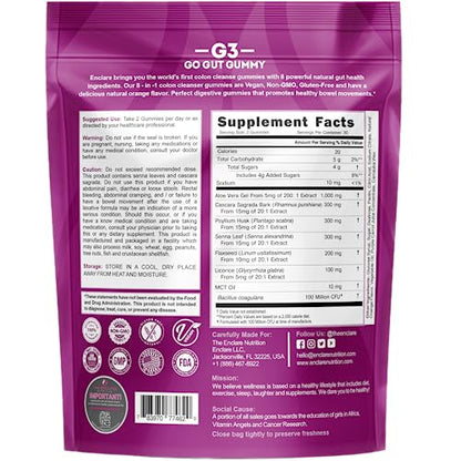 Colon Cleanse Gummies. Chewable, Gentle, Vegan Colon Detox Cleanser. Natural Laxative
