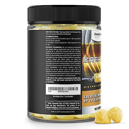 Iron Labs Nutrition Creatine for Men & Women (90 Gummies) - 3,382mg per Serving
