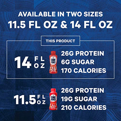 Core Power Fairlife 26g Protein Milk Shakes, Ready To Drink for Workout Recovery, Strawberry