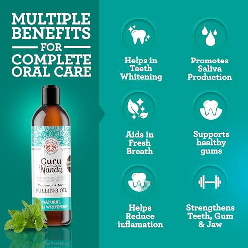 GuruNanda Coconut Oil Pulling with 7 Essential Oils and Vitamin D3, E, K2 (Mickey D)
