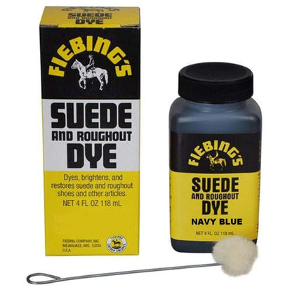 Fiebing's Black Suede Dye (4 oz) - Recolor, Brighten & Restore Suede & Roughout Leather Shoes, Furniture, Purse - Includes Wool Dauber for Easy Application - Flexible When Dry, Won't Crack or Peel