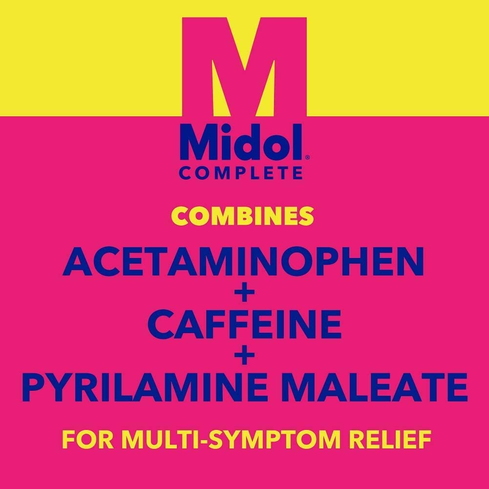 Midol Complete Caplets with Acetaminophen for Menstrual Symptom Relief - 50 Count