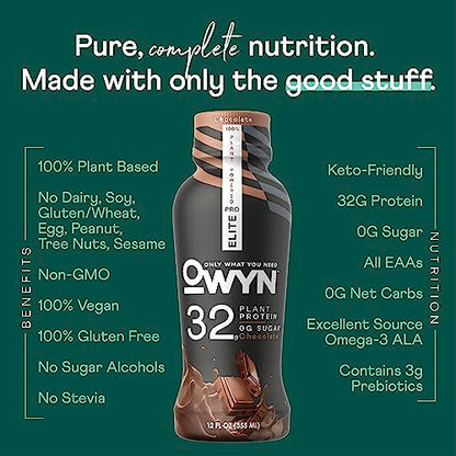 OWYN Only What You Need Pro Elite Vegan High Protein Keto Shake, 32g Protein