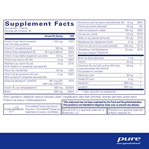 Pure Encapsulations O.N.E. Multivitamin - Once Daily Multivitamin with Antioxidant Comple