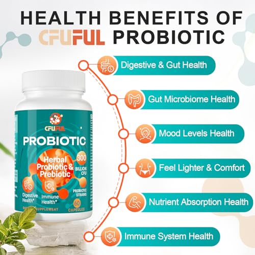 Probiotics for Women & Men - 300 Billion CFU & 24 Strains Probiotic with 15 Organic