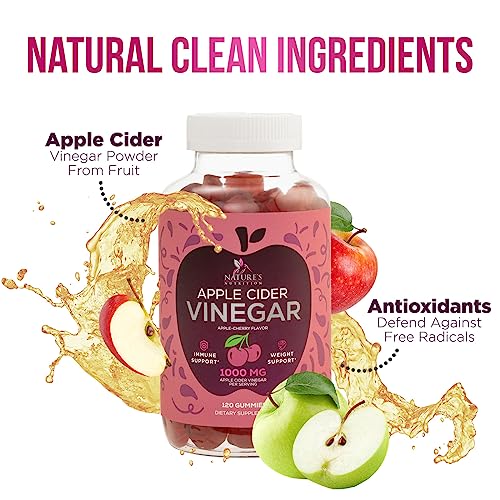 Vegan Apple Cider Vinegar Gummies | Max Strength 1000mg | Gelatin-Free, Vegan
