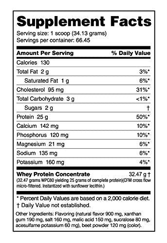 NutraBio Classic Whey Protein Powder - No Fillers, Artificial Colors, Preservatives