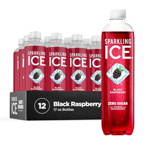 Sparkling Ice, Black Raspberry Sparkling Water, Zero Sugar Flavored Water, with Vitamins 