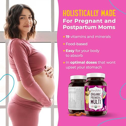 Mama Natural 100% Organic Prenatal Vitamins | One A Day Prenatal Vitamins (30 Servings)