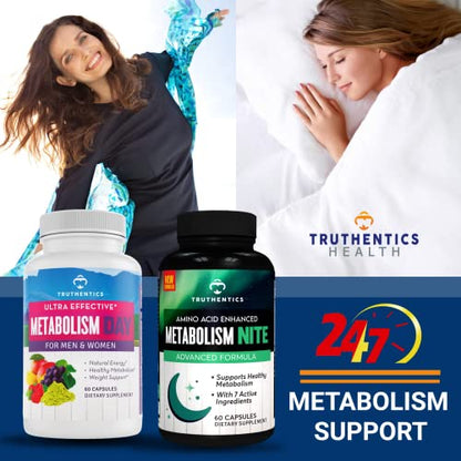 TRUTHENTICS Metabolism Booster for Women & Men - Natural Appetite Suppressant