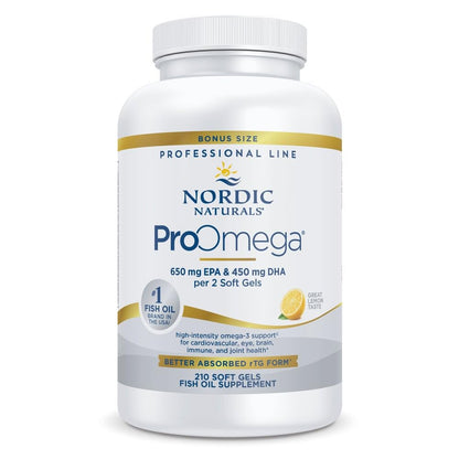 Nordic Naturals ProOmega, 1280 mg Omega-3, High Potency, Lemon, 90 Count | High Potency Fish Oil with EPA & DHA - Promotes Brain, Eye, Heart, & Immune Health - Non-GMO -90 servings