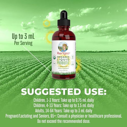 MaryRuth Organics USDA Organic Liquid Probiotic, Digestive Health, Gut Health, Probiotics