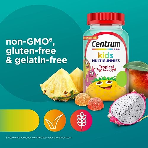 Centrum Kids Multivitamin Gummies, Tropical Punch Flavor Made With Natural Flavors