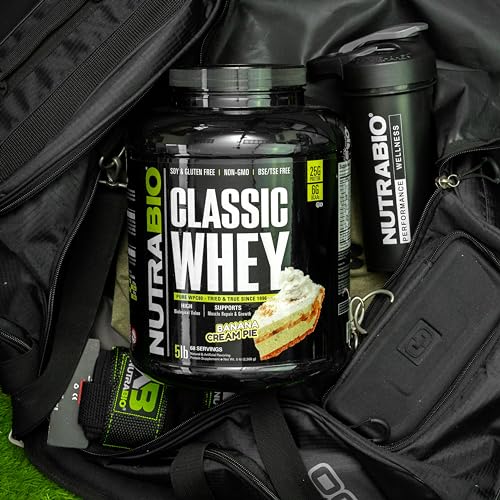 NutraBio Classic Whey Protein Powder- 25G Protein Per Scoop - Full-Spectrum Amino