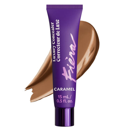Fièra Luxury Concealer & Foundation with Anti-Aging Ingredients - Full Coverage for Dark Circles, Wrinkles, Fine Lines, and Spots, All-Day Wear For Mature Skin - Sand, 0.5 FL. OZ. / 15 ML