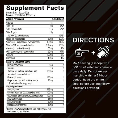 Six Star 4th Quarter Energy Preworkout for Men & Women with Caffeine, Betaine, Taurine