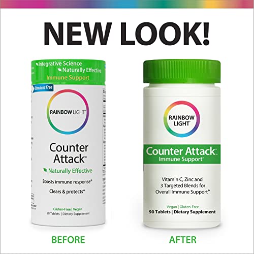 Rainbow Light Counter Attack Immune Support, Dietary Supplement Provides Immune