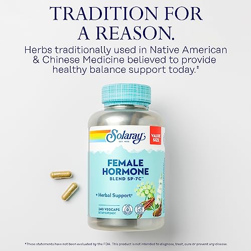 Solaray Female Hormone Blend SP-7C, Herbal Support Hormonal Balance for Women