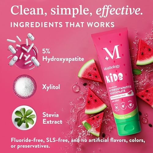 Mouthology Kid's Watermelon Toothpaste and Kid's Tongue Scraper
