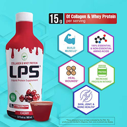 Nutritional Designs LPS Liquid Collagen & Whey Protein Supplement - Non-GMO Drink