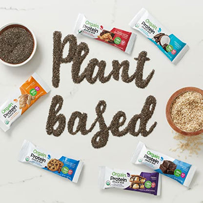 Orgain Organic Vegan Protein Bars, Peanut Butter - 10g Plant Based Protein