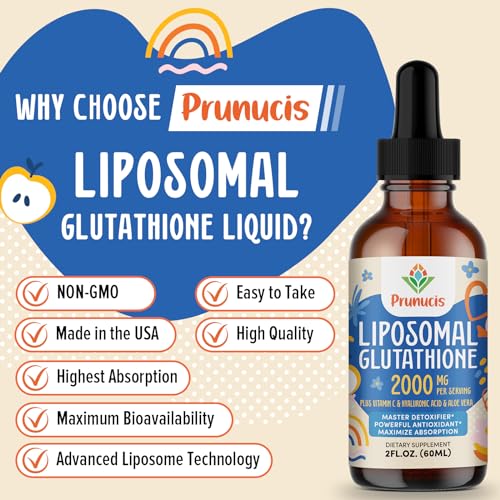 2000MG Liposomal Glutathione Liquid, 98% Absorption, Glutathione Liquid Supplement