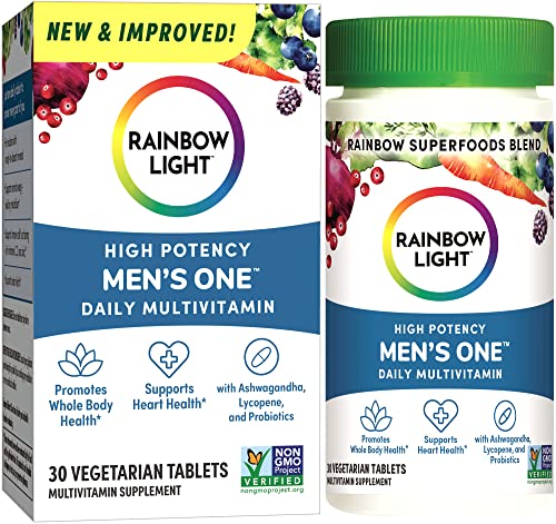 Rainbow Light Multivitamin for Men, Vitamin C, D & Zinc, Probiotics, Men's One 