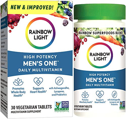 Rainbow Light Multivitamin for Men, Vitamin C, D & Zinc, Probiotics, Men's One 