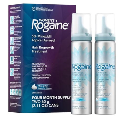 Rogaine Women's 5% Minoxidil Foam, Topical Once-A-Day Hair Loss Treatment 