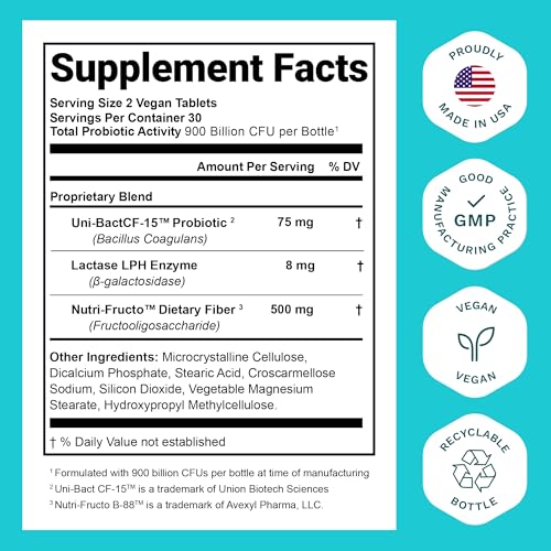 Probiotics for Women and Men - with Natural Lactase Enzyme and Prebiotic