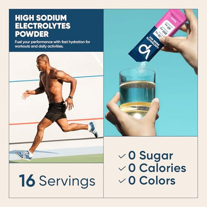 Venture Pal Electrolyte Powder Combo Pack – Sugar-Free Daily Hydration & High Sodium Recovery Drink Mix | 5 Vitamins, 7 Electrolytes, Zero Calories | Keto, Vegan, Paleo Friendly | 32 Sticks Total